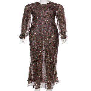 Doen Floral Print Silk Maxi Dress